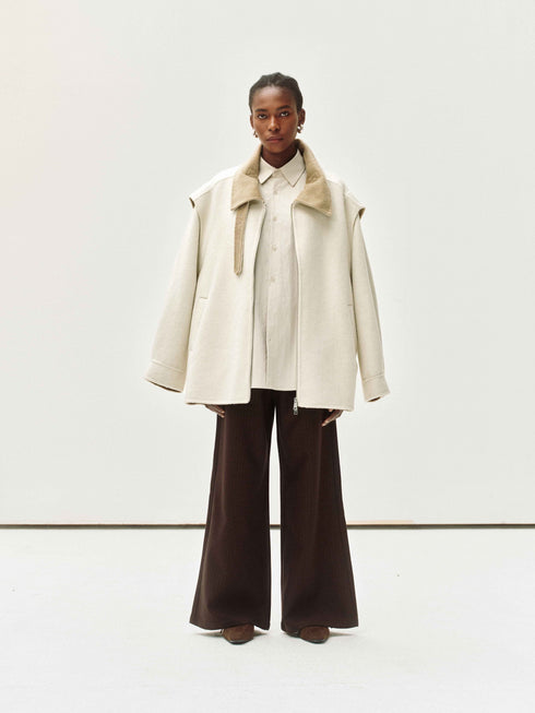 Dual-Tone Wool Jacket